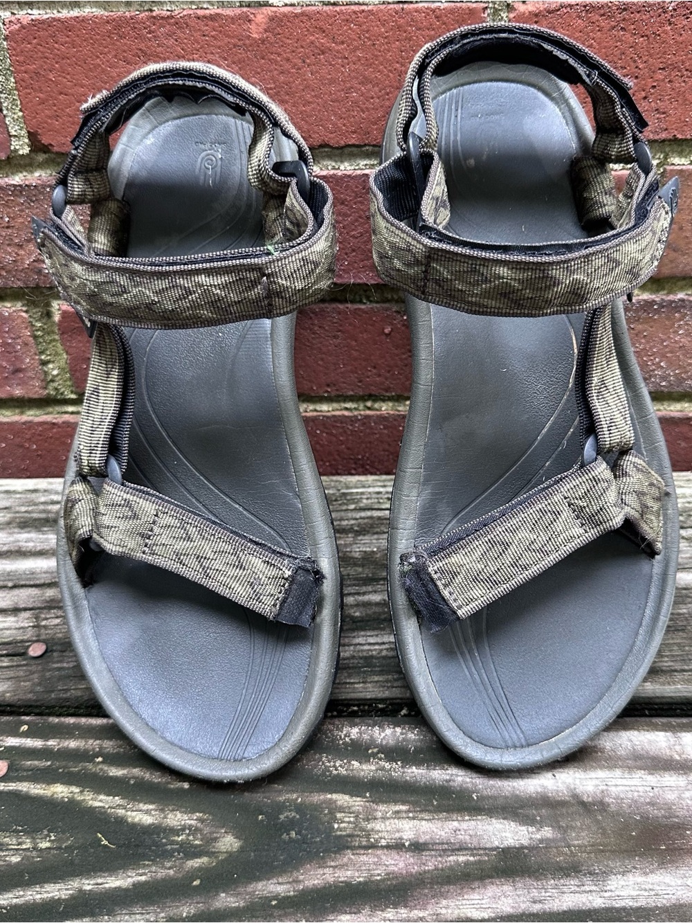 Teva Olive Green and Gray Hiking Sandals